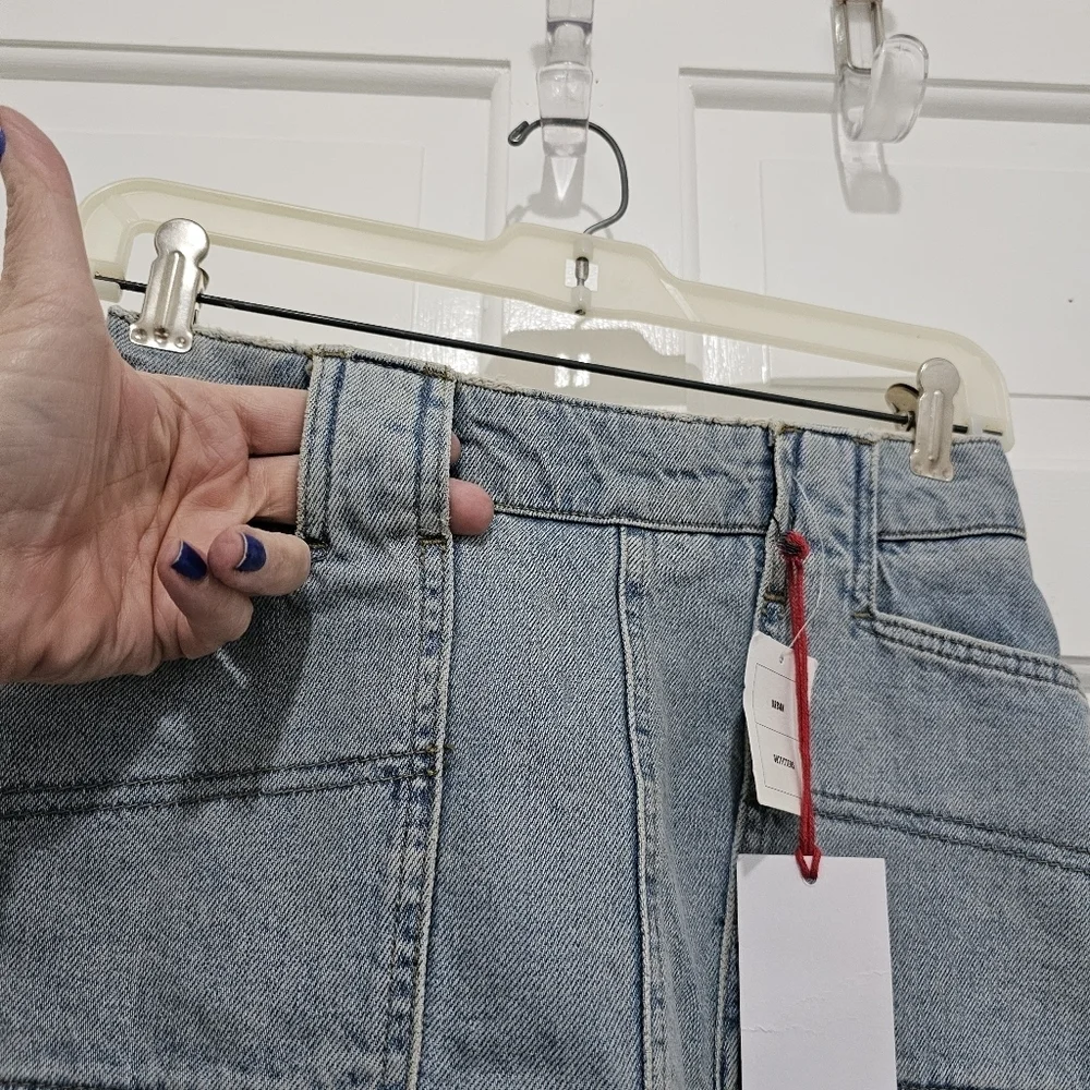 BDG Utility A-Line Denim Mini Skirt Size XS